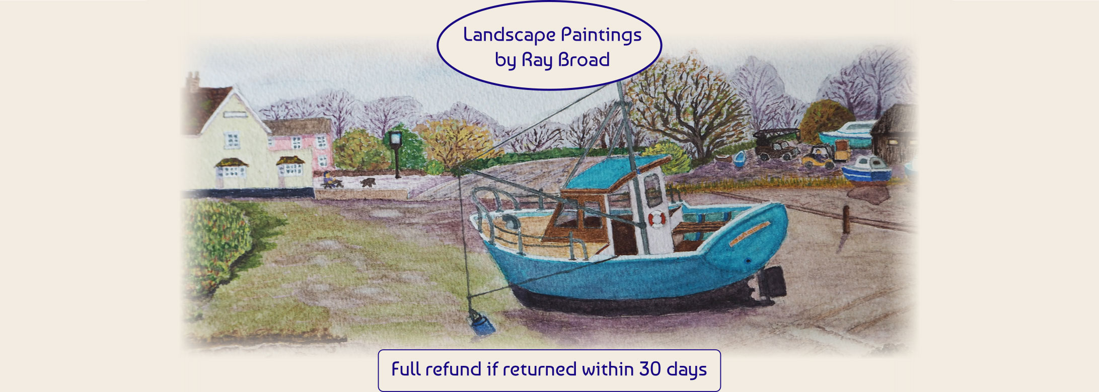 Pin Mill on the River Orwell Painting of Pin Mill on the River Orwell
